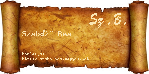 Szabó Bea névjegykártya
