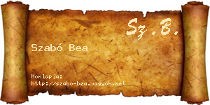 Szabó Bea névjegykártya